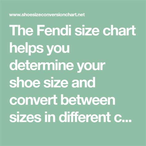 fendi shoe size chart|fendi size guide uk.